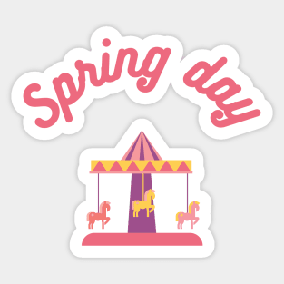 BTS spring day carousel pastel Sticker